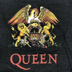 Queen Black Short Sleeve Front Graphic Crest 2017